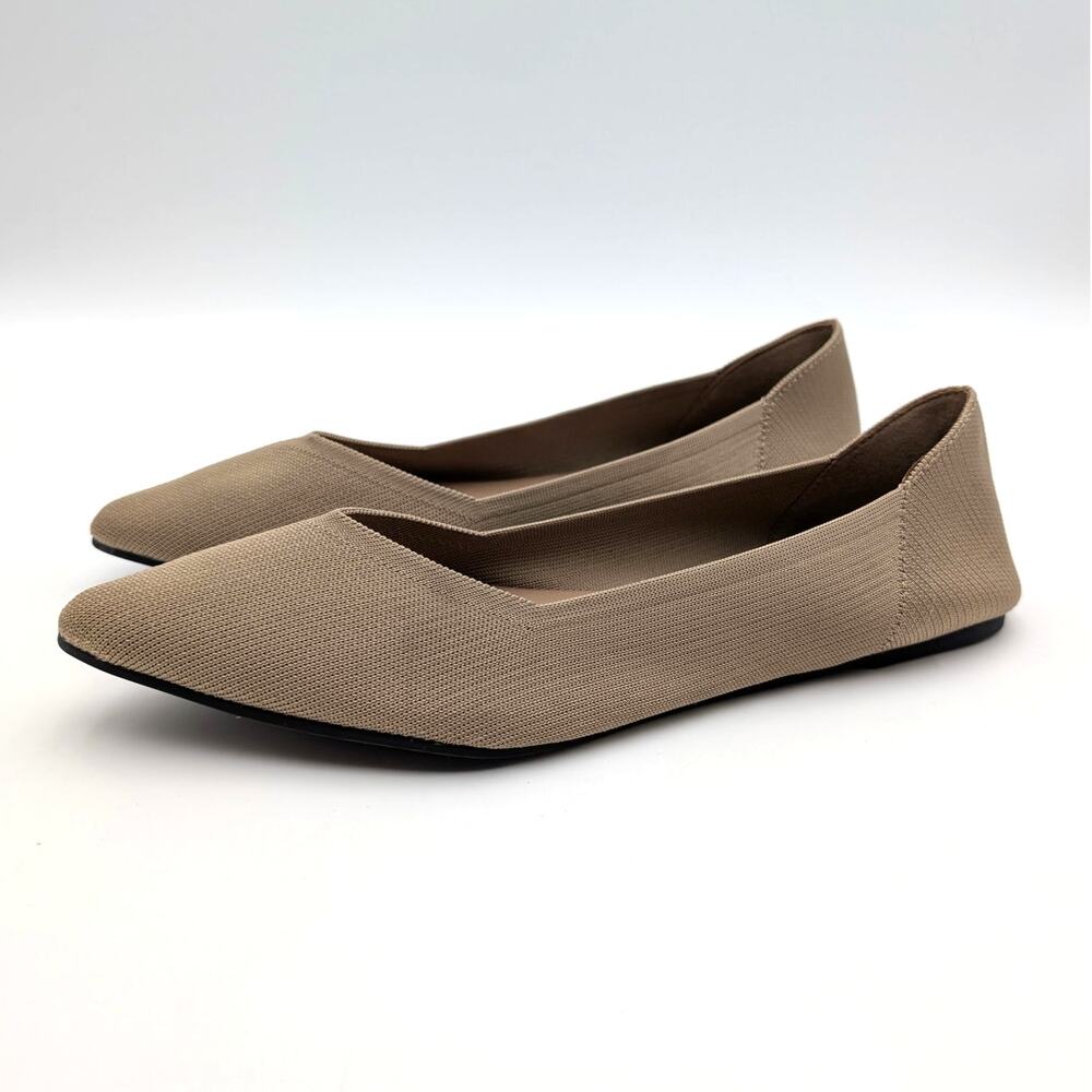 Mia Kerri Pointed Toe Ballet Flat Shoes Women's Dark Sand Size US9.5M EU40